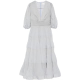 Abito midi con maniche a palloncino in blu Zimmermann - donna 