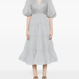 Abito midi con maniche a palloncino in blu Zimmermann - donna 