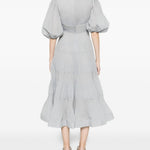 Abito midi con maniche a palloncino in blu Zimmermann - donna 