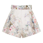Shorts a vita alta in avorio Zimmermann - donna 