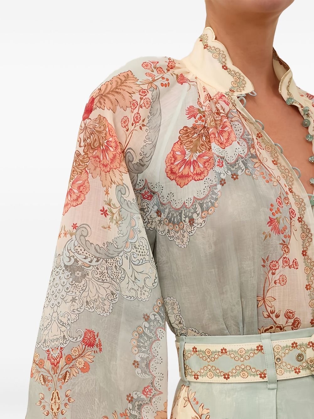 Camicia con stampa grafica multicolore Zimmermann - donna 