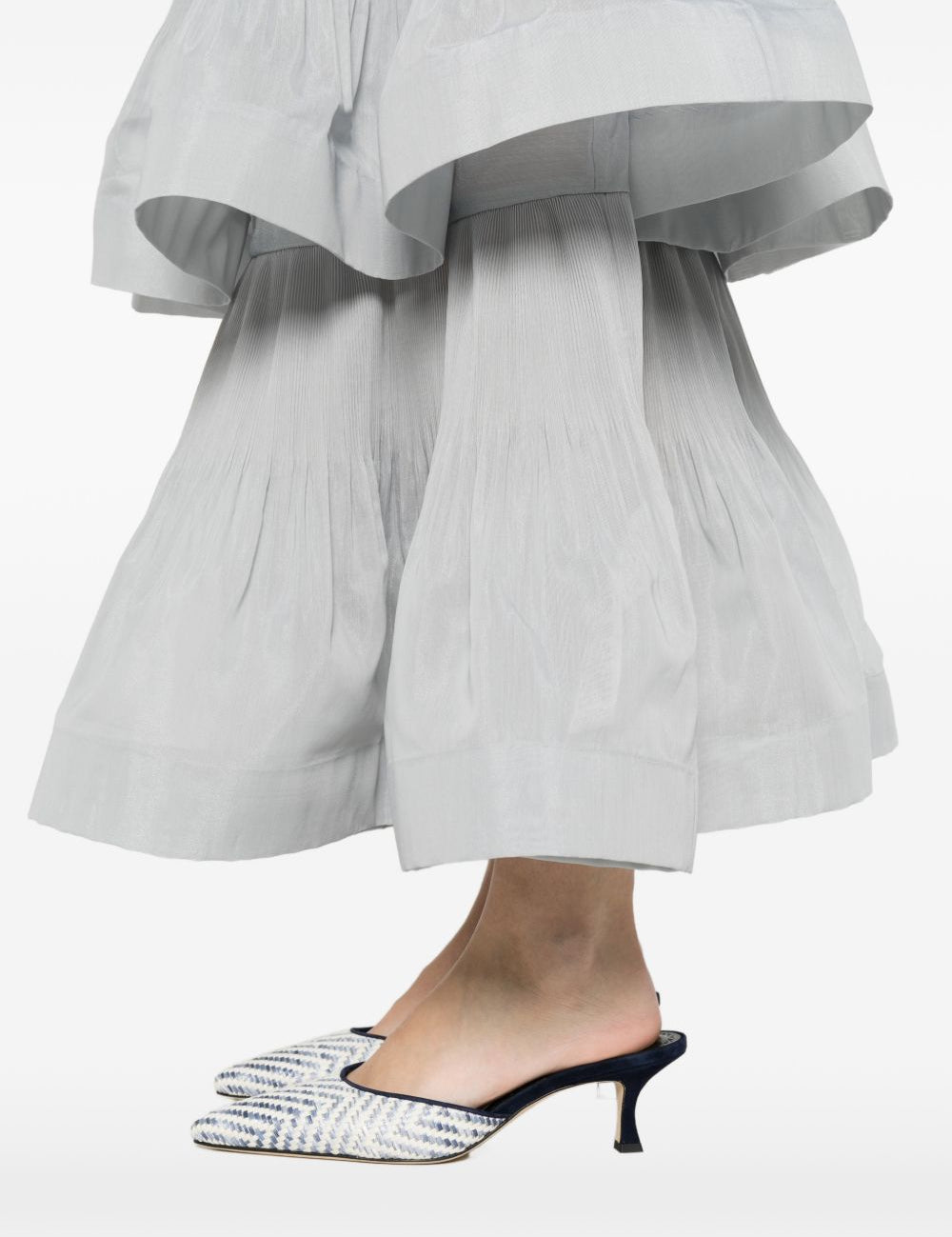 Gonna midi con balze in grigio Zimmermann - donna 