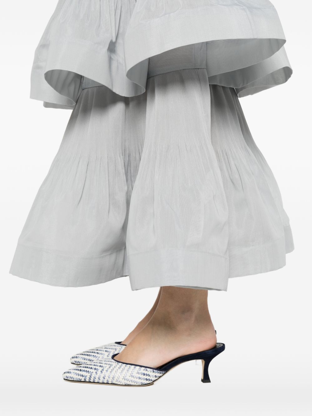 Gonna midi con balze in grigio Zimmermann - donna 
