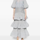 Gonna midi con balze in grigio Zimmermann - donna 