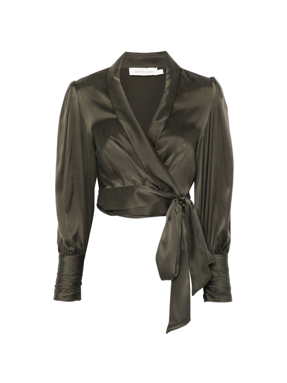 Blusa a portafoglio in verde oliva Zimmermann - donna 