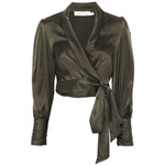Blusa a portafoglio in verde oliva Zimmermann - donna 