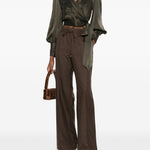 Blusa a portafoglio in verde oliva Zimmermann - donna 