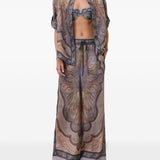 Pantaloni con coulisse in vita in multicolore Zimmermann - donna 