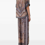 Pantaloni con coulisse in vita in multicolore Zimmermann - donna 