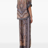Pantaloni con coulisse in vita in multicolore Zimmermann - donna 