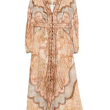 Abito midi Wanderlust in beige Zimmermann - donna 