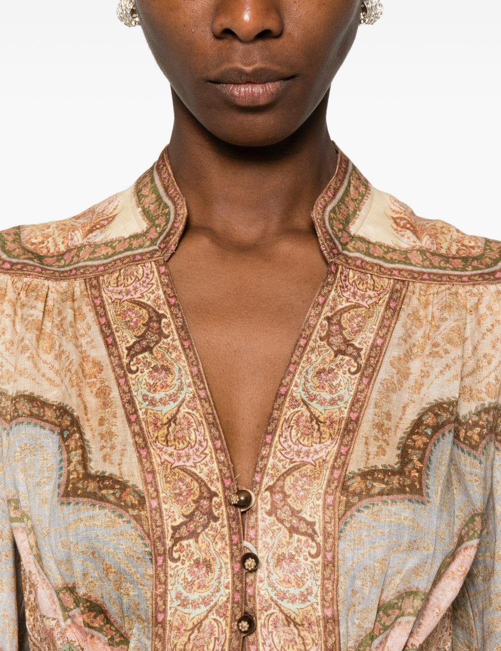 Abito midi Wanderlust in beige Zimmermann - donna 
