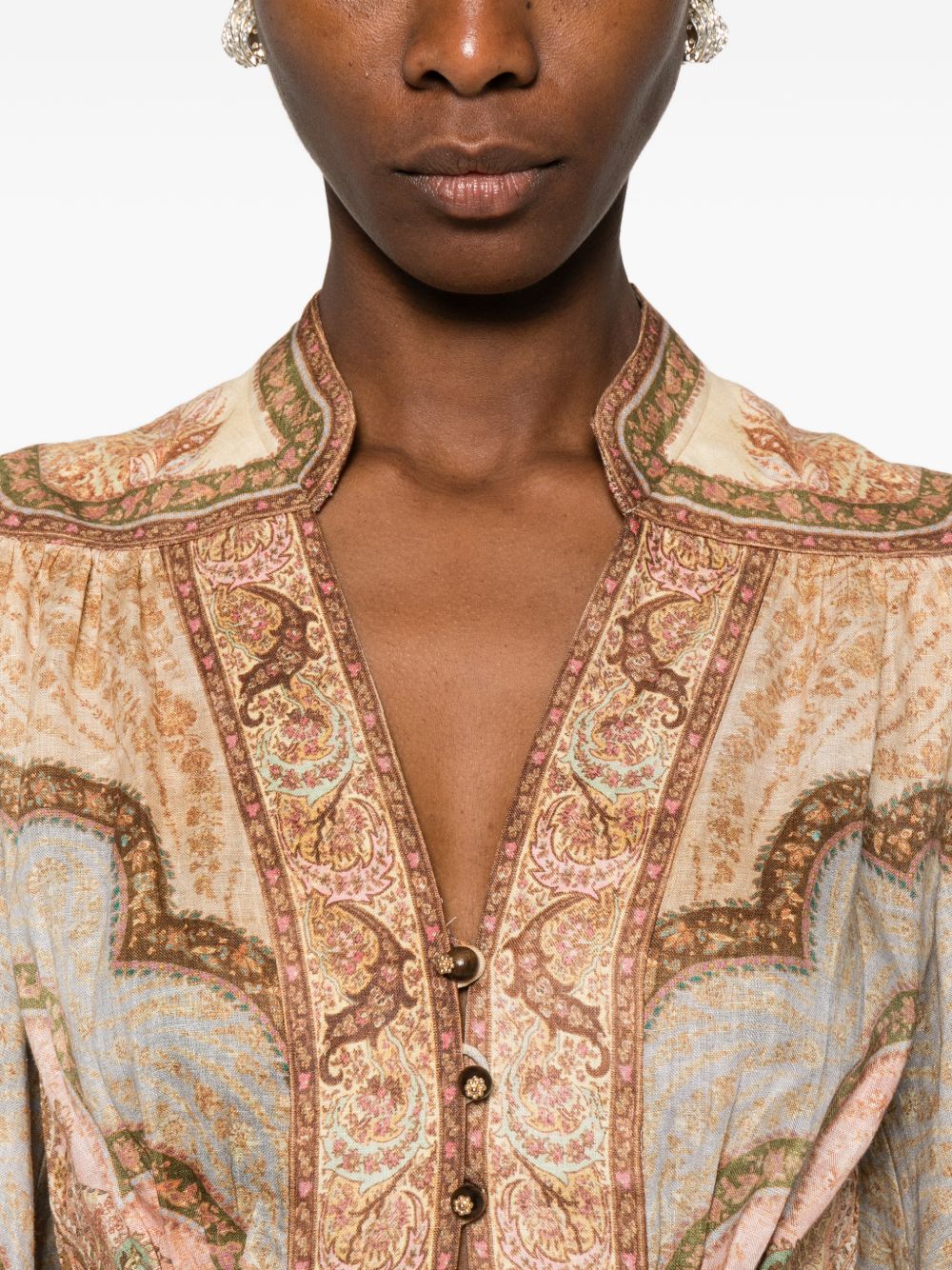 Abito midi Wanderlust in beige Zimmermann - donna 