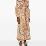 Abito midi Wanderlust in beige Zimmermann - donna 