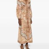 Abito midi Wanderlust in beige Zimmermann - donna 