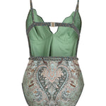 Costume intero Wanderlust con bordo a smerlo in verde Zimmermann - donna 