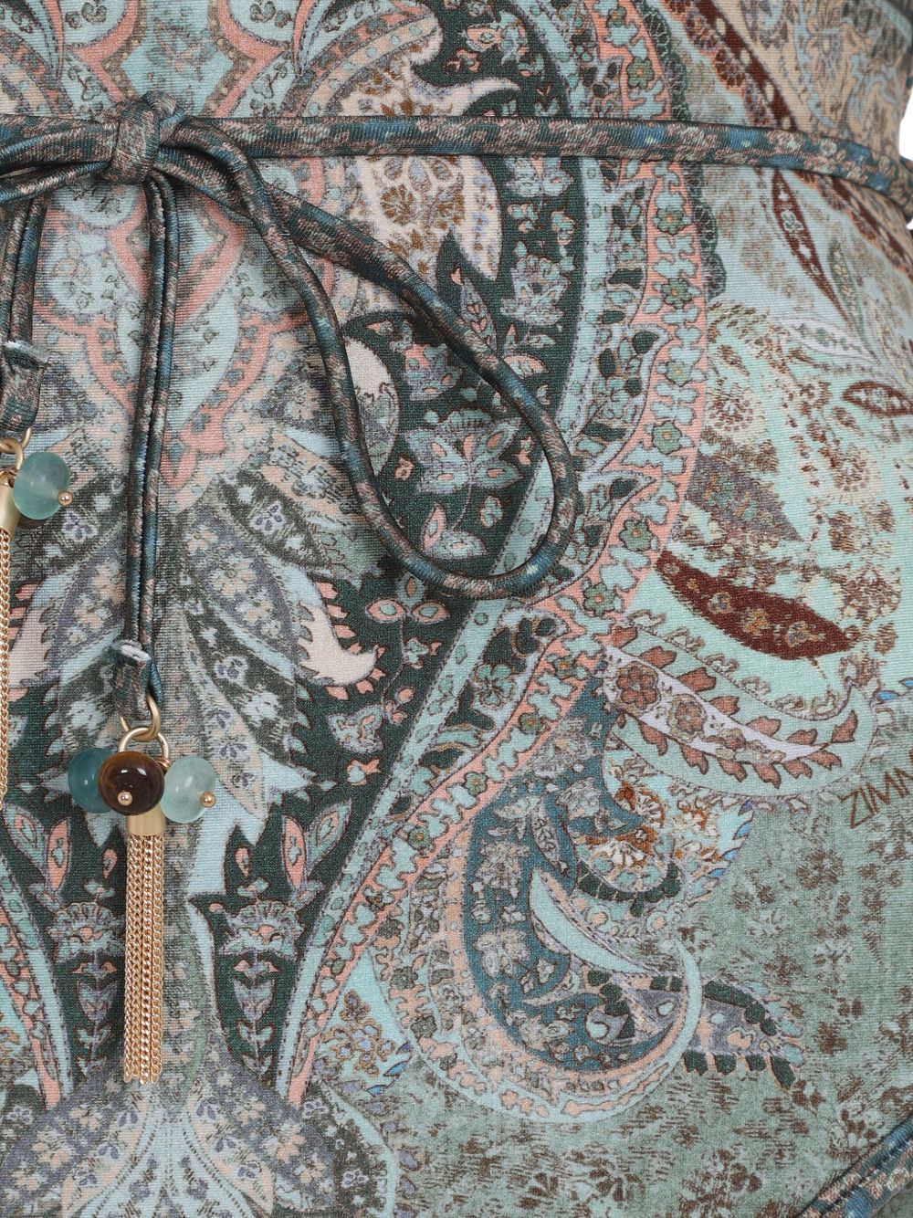 Costume intero Wanderlust con bordo a smerlo in verde Zimmermann - donna 