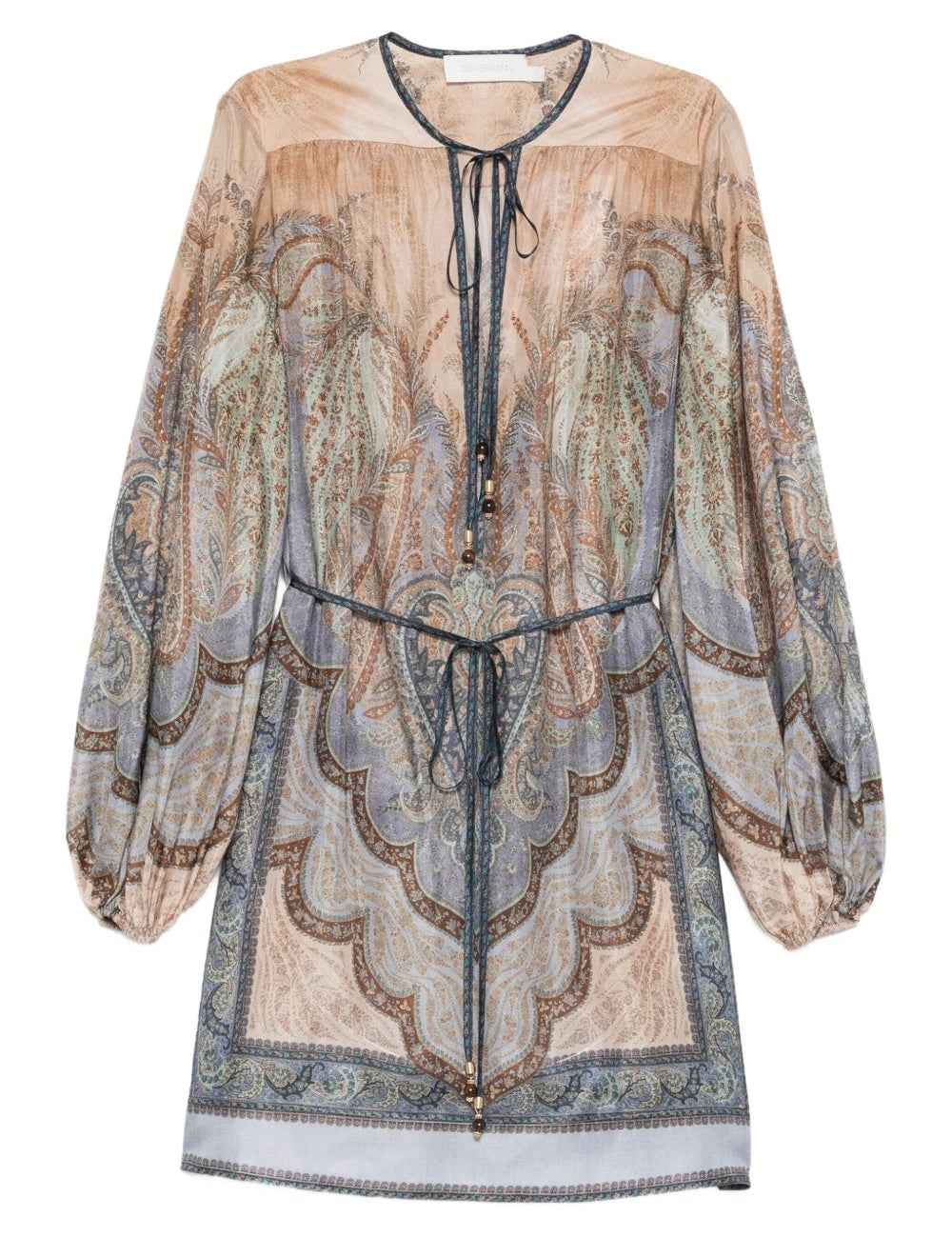 Miniabito con stampa wanderlust in blu Zimmermann - donna 