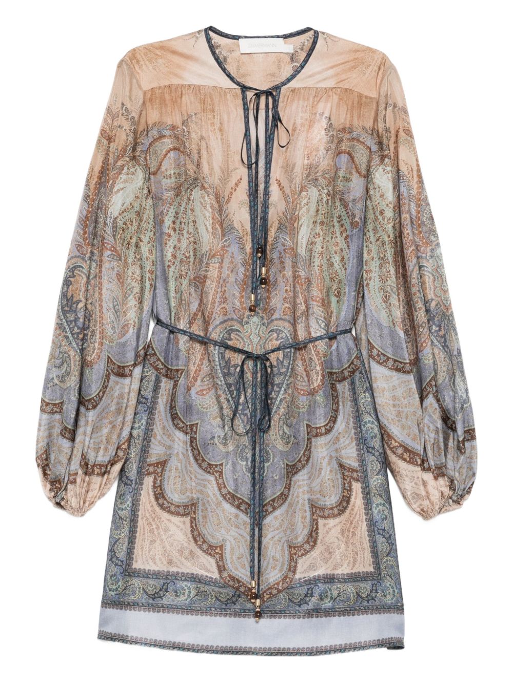 Miniabito con stampa wanderlust in blu Zimmermann - donna 