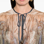 Miniabito con stampa wanderlust in blu Zimmermann - donna 