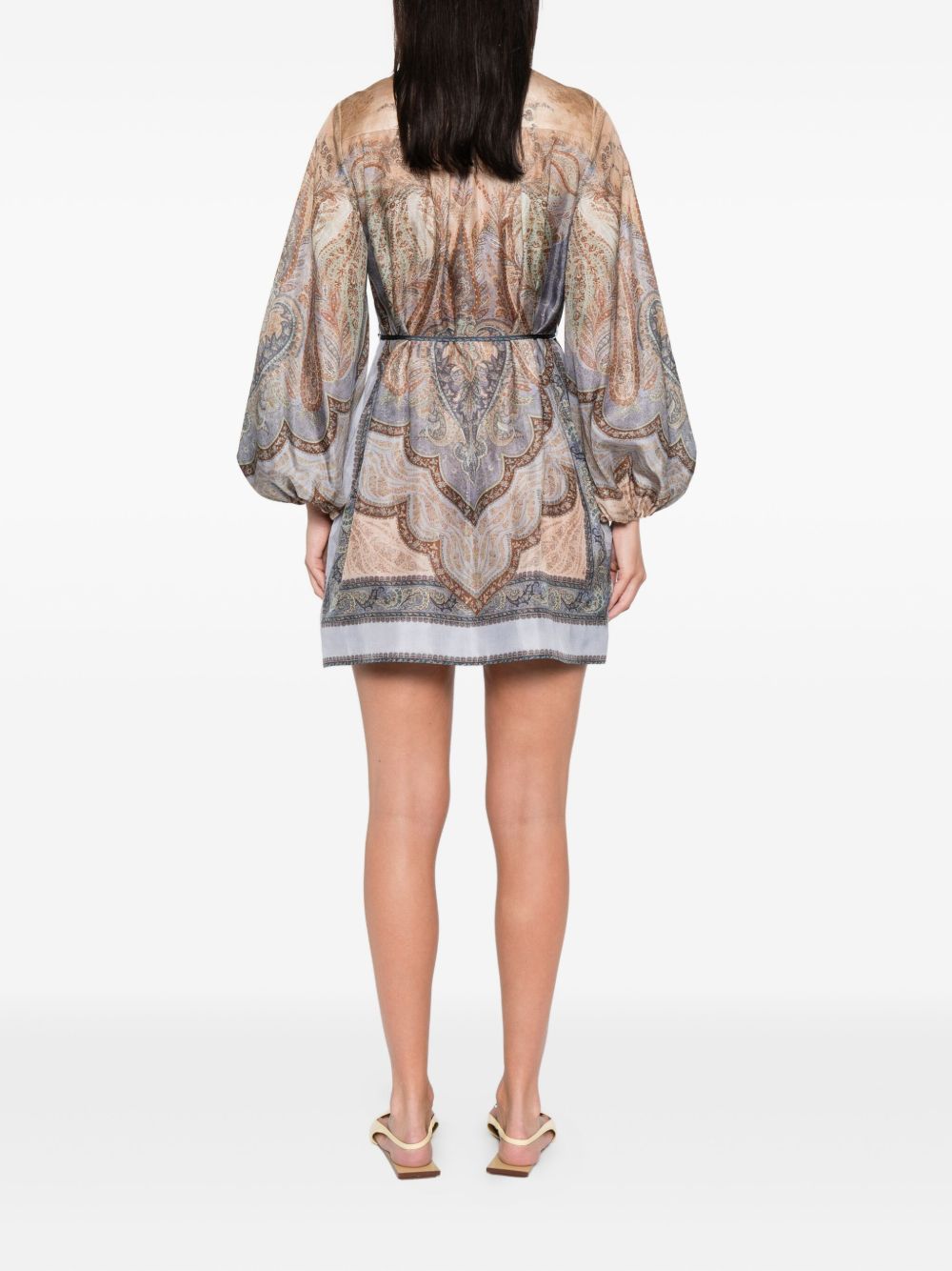 Miniabito con stampa wanderlust in blu Zimmermann - donna 