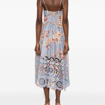 Abito midi Awaken Picnic a fiori in azzurro Zimmermann - donna 