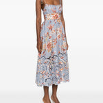 Abito midi Awaken Picnic a fiori in azzurro Zimmermann - donna 