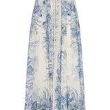 Gonna lunga Wanderlust con coulisse in blu Zimmermann - donna 
