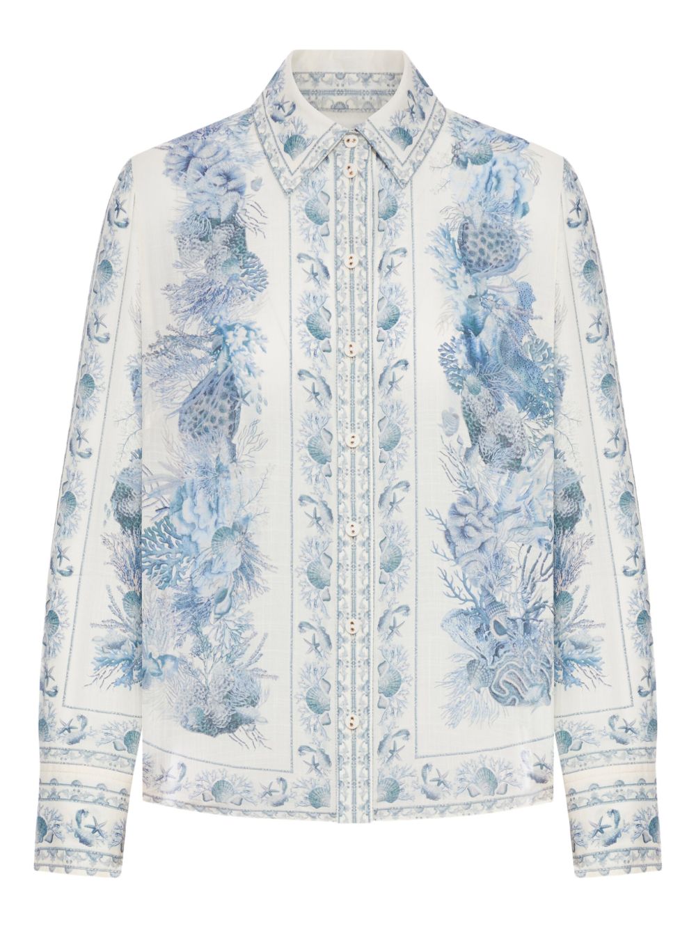 Camicia Wanderlust con stampa in blu Zimmermann - donna 