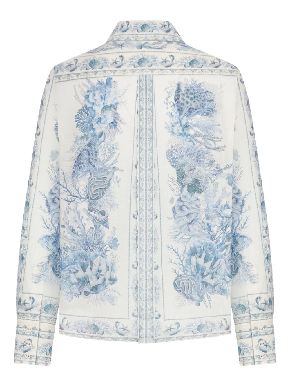 Camicia Wanderlust con stampa in blu Zimmermann - donna 