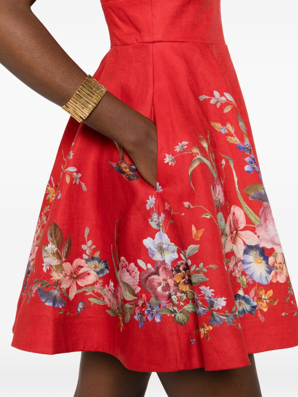 Abito corto Patience in rosso ZIMMERMANN - donna 