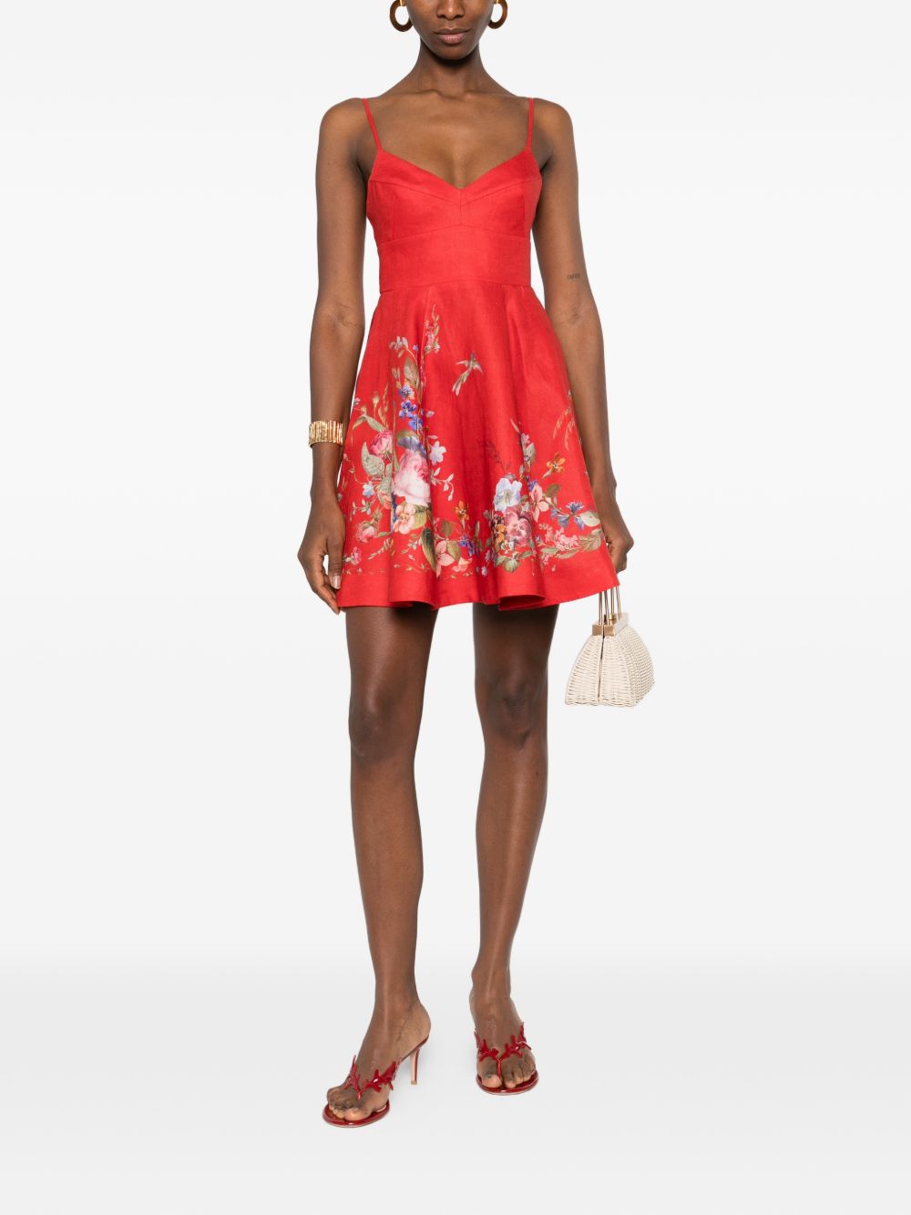 Abito corto Patience in rosso ZIMMERMANN - donna 