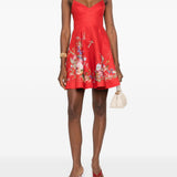 Abito corto Patience in rosso ZIMMERMANN - donna 