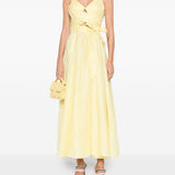 Abito midi con cintura in vita in giallo Zimmermann - donna 