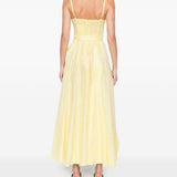 Abito midi con cintura in vita in giallo Zimmermann - donna 
