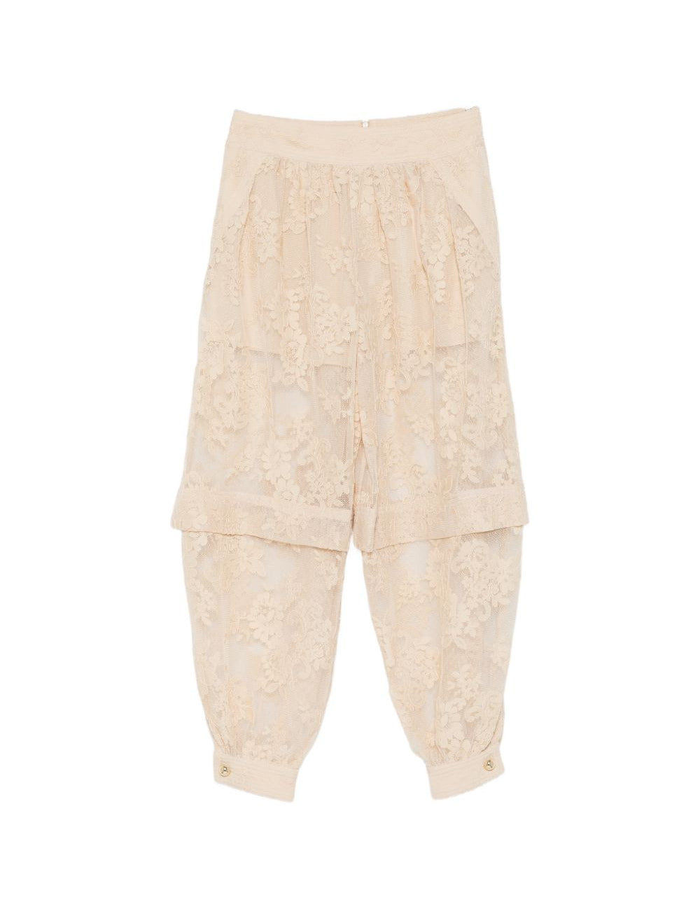 Pantaloni Luna in pizzo a fiori beige Zimmermann - donna 