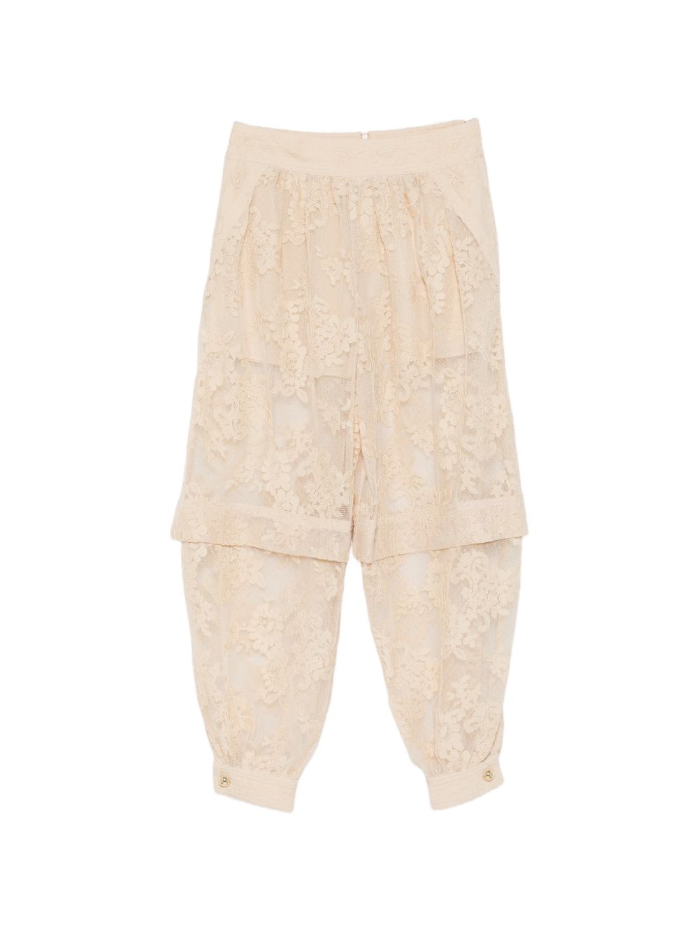 Pantaloni Luna in pizzo a fiori beige Zimmermann - donna 