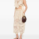 Pantaloni Luna in pizzo a fiori beige Zimmermann - donna 