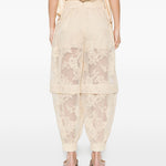 Pantaloni Luna in pizzo a fiori beige Zimmermann - donna 