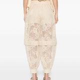 Pantaloni Luna in pizzo a fiori beige Zimmermann - donna 