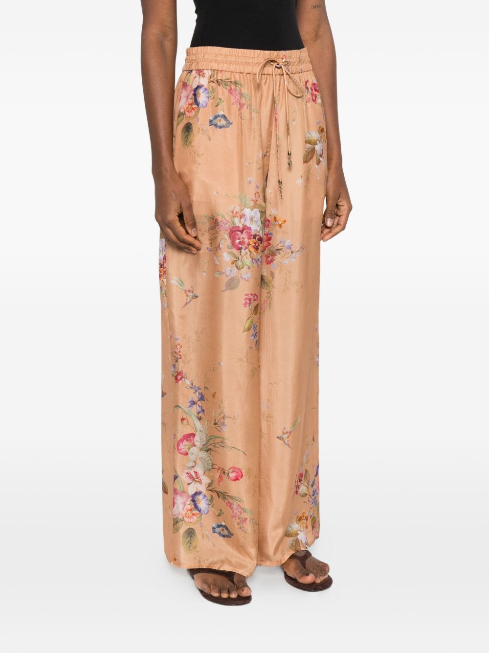 Pantaloni Patience a fiori in beige Zimmermann - donna 