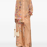 Pantaloni Patience a fiori in beige Zimmermann - donna 