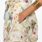 Tuta corta a fiori in giallo Zimmermann - donna 
