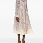 Abito midi Rebellion in rosa chiaro ZIMMERMANN - donna 