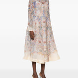 Abito midi Rebellion in rosa chiaro ZIMMERMANN - donna 