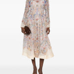Abito midi Rebellion in rosa chiaro ZIMMERMANN - donna 