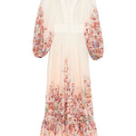 Abito lungo a fiori in avorio Zimmermann - donna 