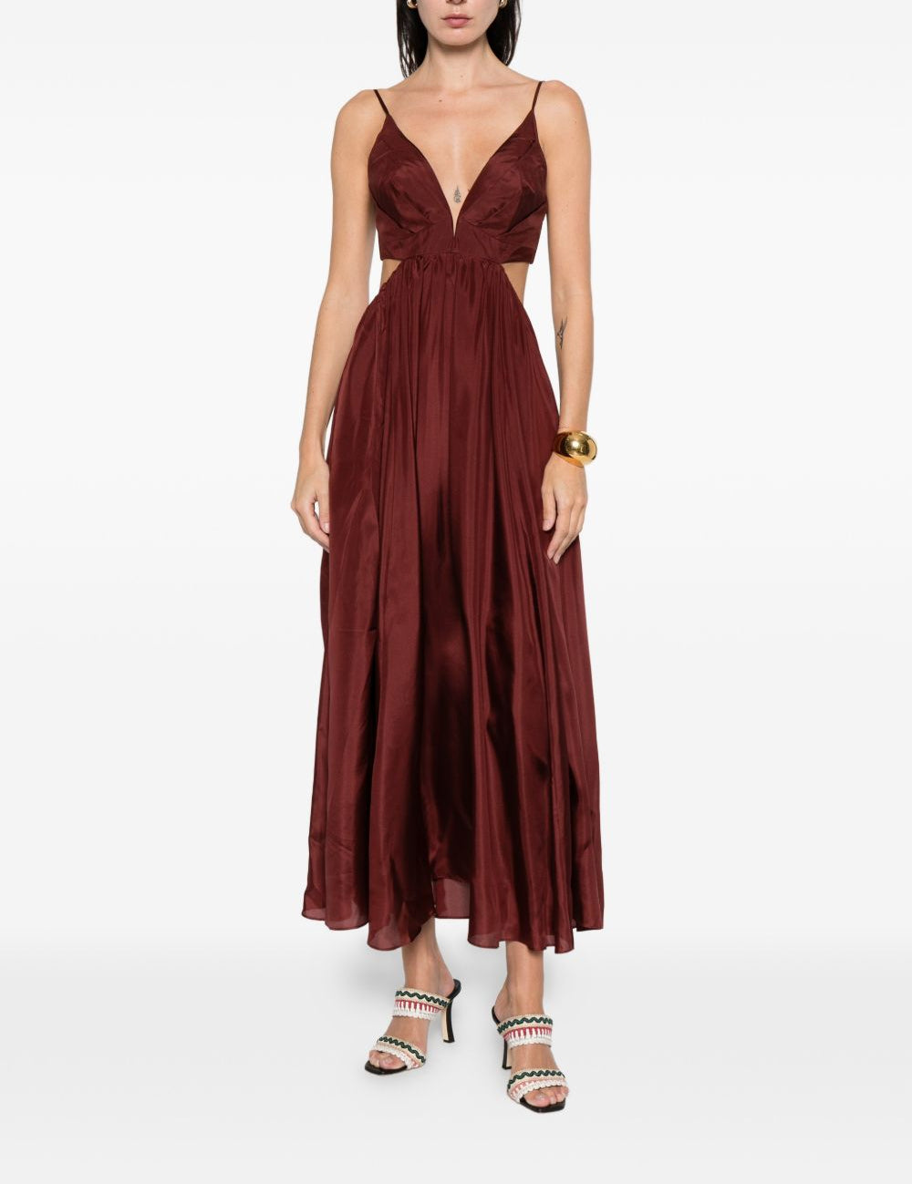 Abito con dettagli cut-out  in bordeaux Zimmermann - donna 