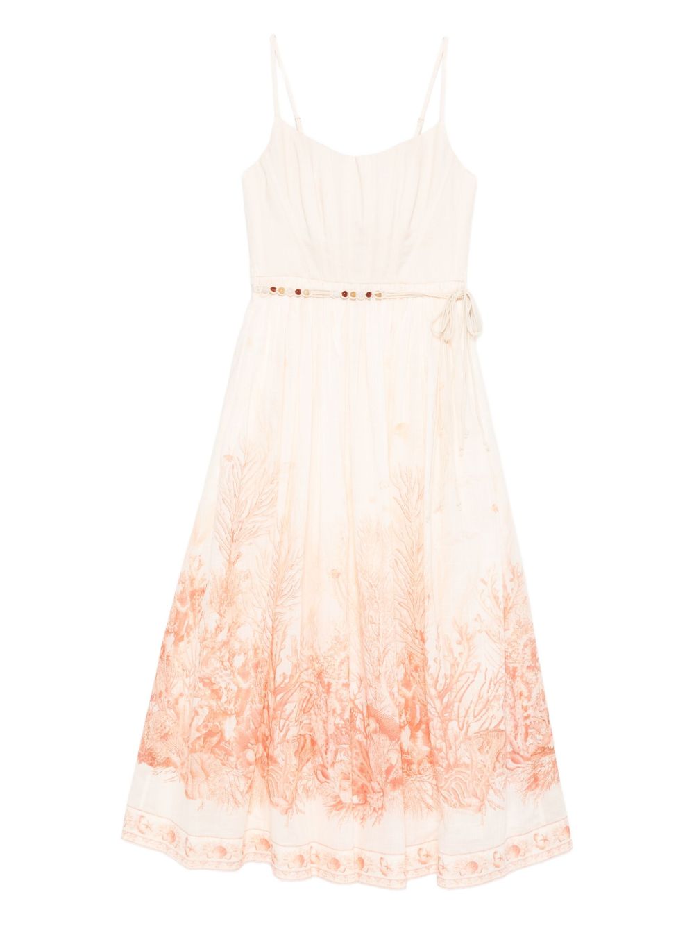 Abito midi The Wanderlust con stampa in rosa Zimmermann - donna 