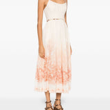 Abito midi The Wanderlust con stampa in rosa Zimmermann - donna 